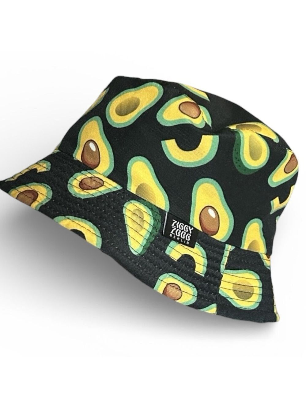 Ziggy Zoog Berlin Bucket Hat Avocado Print in Black OS